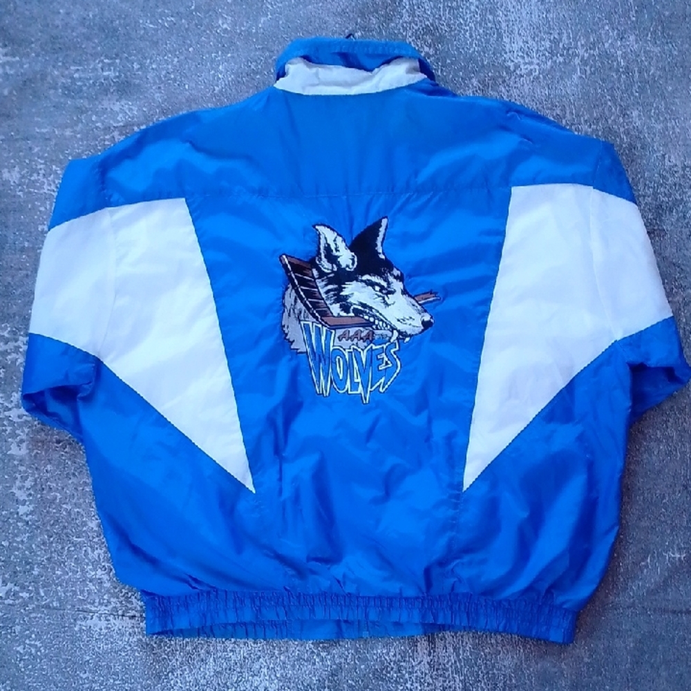 Vintage WOLVES CENTRAL ONTARIO HOCKEY AAA WINDBREAKER JACKET UNISEX